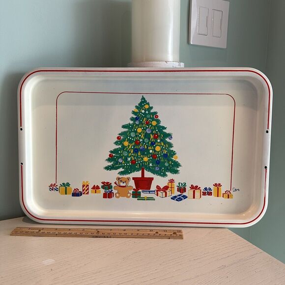 Vintage 1985 Himark Christmas Trays 3 Piece Set Never Used - Picture 6 of 12